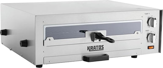 Kratos 29M-037 16" Commercial Electric Countertop Pizza Oven, 120V, 1700 Watts, Stainless Steel Pizza Oven with Glass Door for Restaurants, Cooks Pizzas up to 16" in Diameter