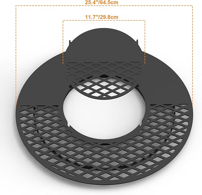 Onlyfire BBQ Griddle and Grate Combo Kit for Weber 26 inch Kettle Charcoal Grills