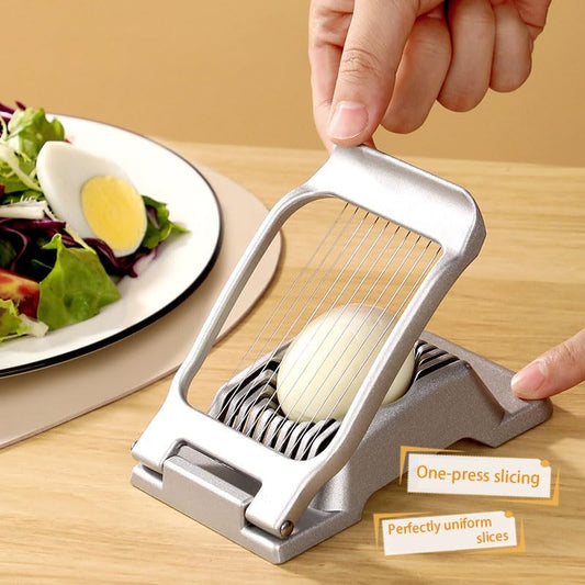 Egg Slicer for Hard Boiled Eggs Egg Cutter Strawberry Slicer Heavy Duty Aluminium Tomato Slicer Stainless Steel Wire Multipurpose Egg Slicer Dicer Fruit slicer for Kitchen and Dining