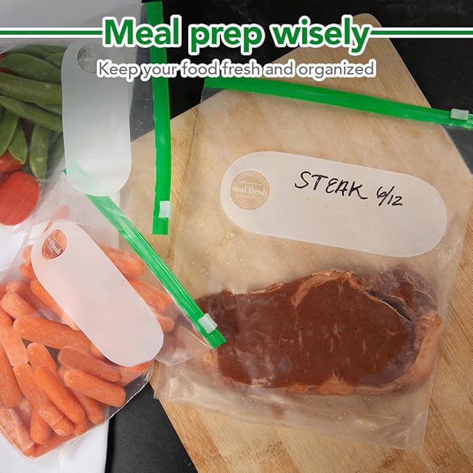 Gallon Slider Storage Bags 100 Pack — Reusable Freezer Bags with Expandable Bottom, BPA Free, Microwave Safe, Clear Gallon Food Storage Bags