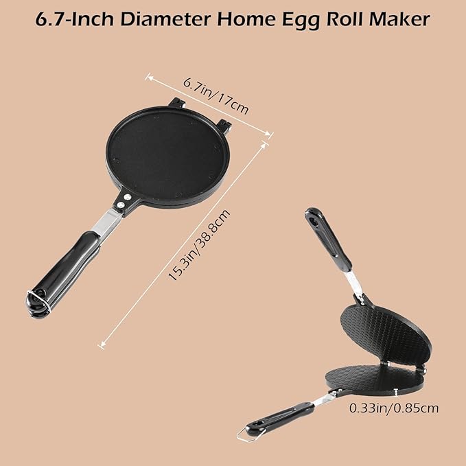 Dyna-Living Waffle Cone Maker Home Use Ice Cream Cone Maker 6.7'' Waffle Maker Non-stick Egg Roll Maker Waffle Bowl Maker for DIY Ice Cream Waffle Cone Desserts