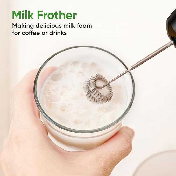 Immersion Blender Handheld 1100W 3 in 1 Corded Stick Hand Blenders for Kitchen with Trigger Speed Control, with Whisk, Milk Frother Attachemnts, Perfect Emulsifier for Soup, Smoothie, Puree