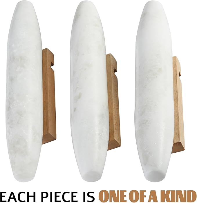 Koville African Natural Marble French Rolling Pin, 12inch Non-Stick Rolling Pin for Baking, Dough Roller for Pasta, Dumpling, Fondant, Pie, Bread, Pizza, Kitchen Baking Tools(Namib Fantasy)