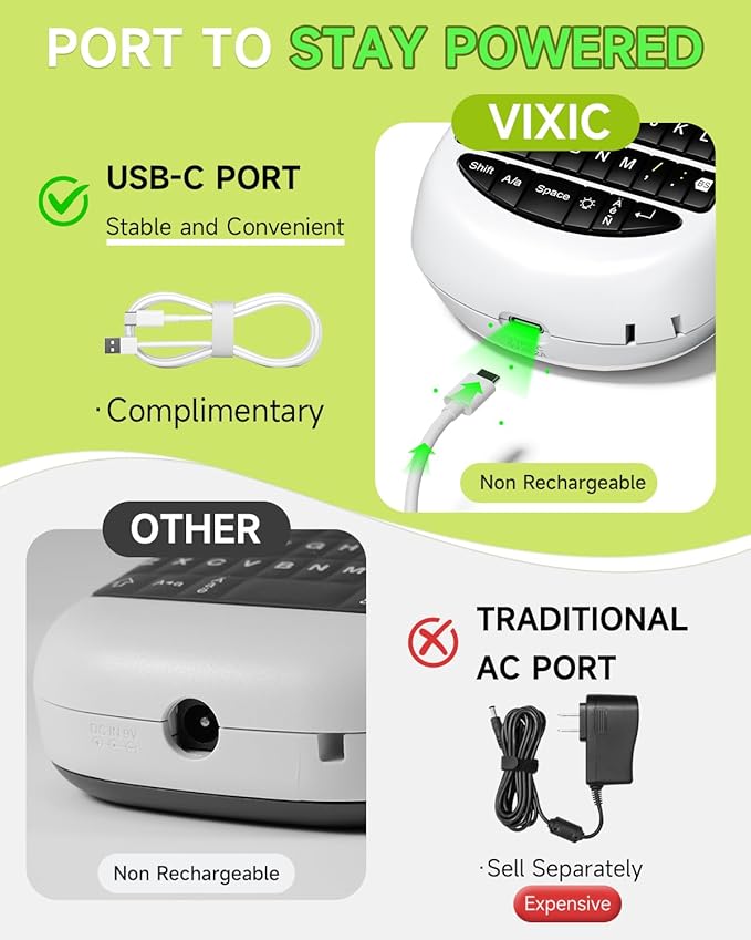 Label Maker Machine with-Tape, H1100 Handheld Label Maker Portable Labeler with Backlight Screen Keyboard for Home School Office Organization, Multiple Fonts Symbols Borders Easy to Use Inkless