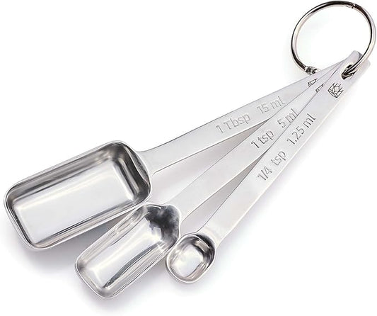 King Arthur Baking Company Spare Measuring Spoons, 18/8 Stainless Steel, 3-Piece Set