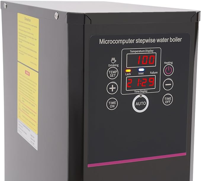 Step-Heating Commercial Hot Water Dispenser, 20L/5.28Gal Hot Water Boiler Dispenser Electric Water Pot Boiler Commercial Boiling Water Machine for Tea Coffee Shop Dessert Shop Hotel - 45L/H 3000W