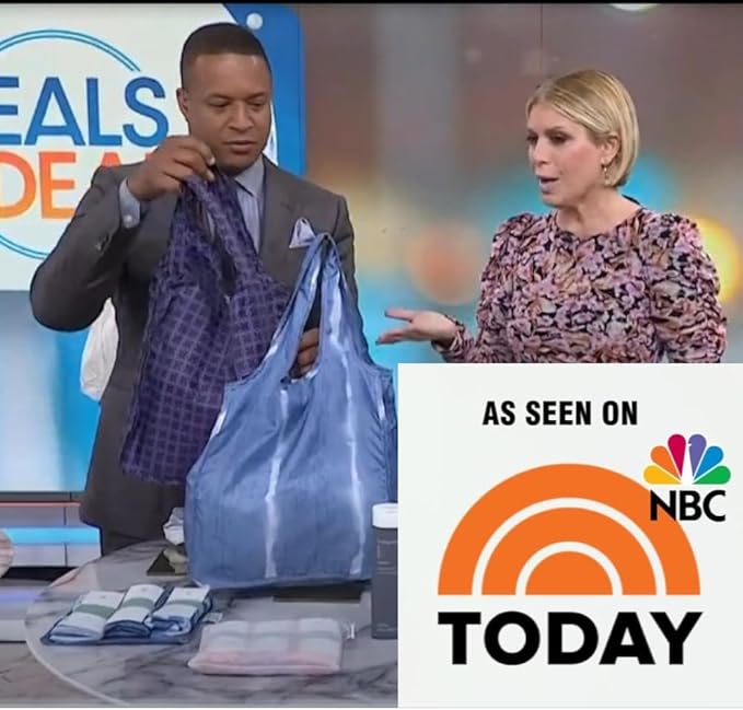 Reusable Grocery Bag - Stylish Shopping Bag for Groceries - Foldable Tote Bag - Medium Size