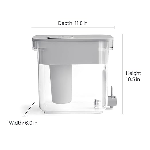 Culligan with ZeroWater Technology 23-Cup Water Filter Dispenser – Includes 5-Stage Advanced Water Filter, Certified to Reduce Lead, Total PFAS (Forever Chemicals), Mercury, Fluoride, and Chlorine