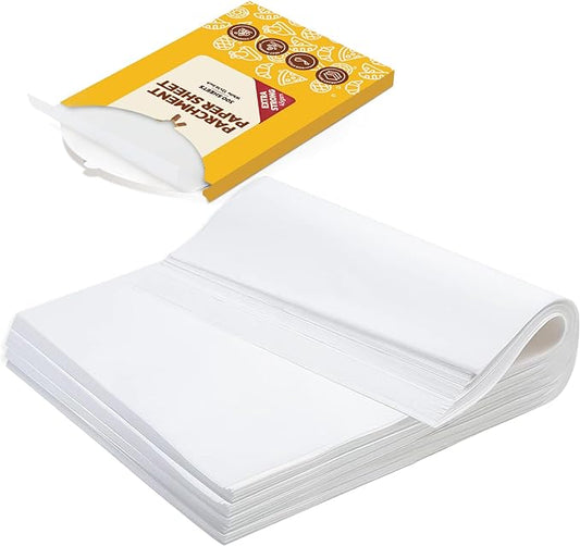 Katbite Parchment Paper, Heavy Duty 12x16 inches Baking Paper, 300 Sheets Oil-proof and Non-stick Parchment Paper Sheets Perfect for Air Fryer, Grilling,Cooking and Wrapping [Advanced Series]