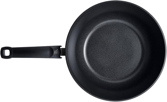Fissler Ceratal Comfort Ceramic 12 Inch Non-Stick Wok, Orbit Black, Made without PFAS