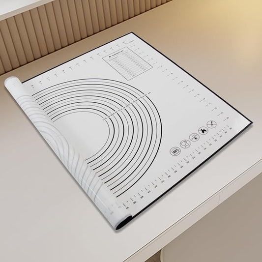 32x24" Extra Large Dough Mat Silicone Baking Mats for Rolling Pastry,Kneading Sourdough Bread Baking Supplies Black