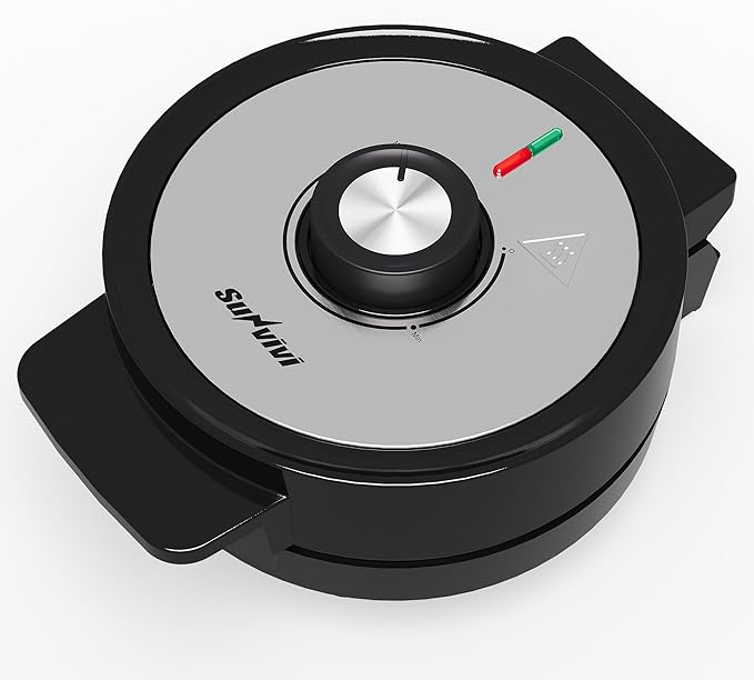 Sunvivi Heart Waffle Maker: 5 Heart Shaped Waffle Iron with Adjustable Temperature Control, Nonstick Waffle Machine with Indicator Light, Easy to Clean,The best gifts Her, Kids and Families