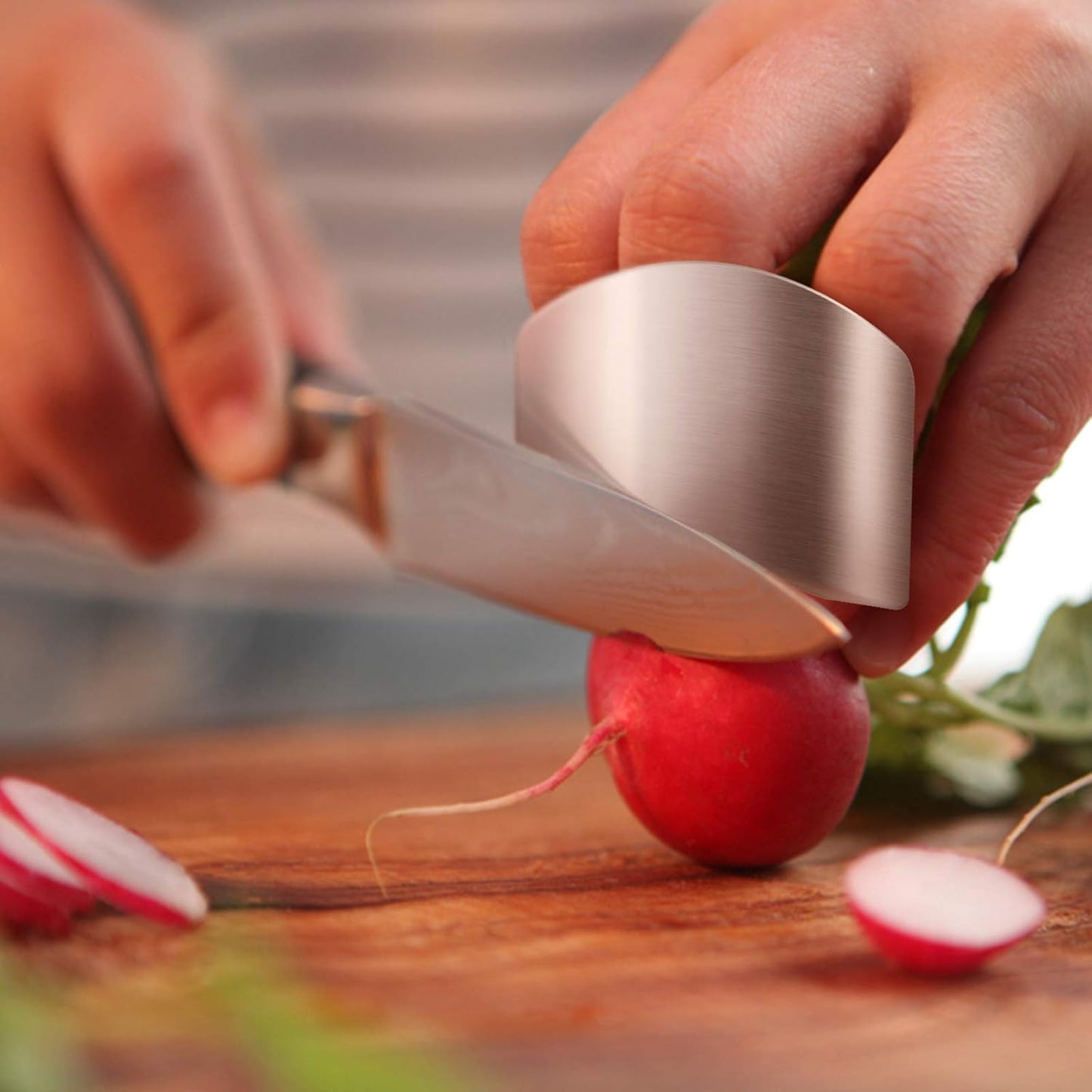 1PCS Stainless Steel Onion Holder Slicer, 2PCS Finger Guard, Holder Slicer for Vegetables, Tomato, Lemon, Meat