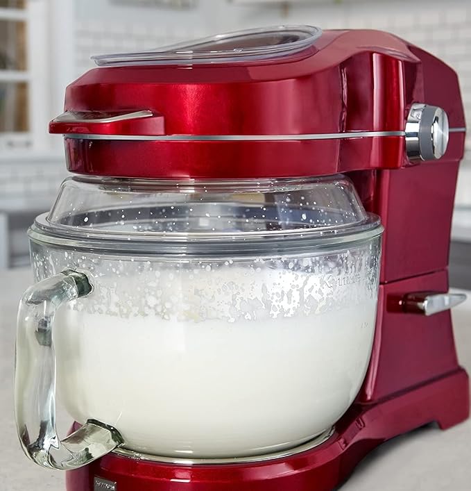 Kenmore 849083 Elite Ovation 49083 Exclusive Pour-In Top, 5 quart Tilt-Head Kitchen Stand Mixer, One Size, Red Burgundy