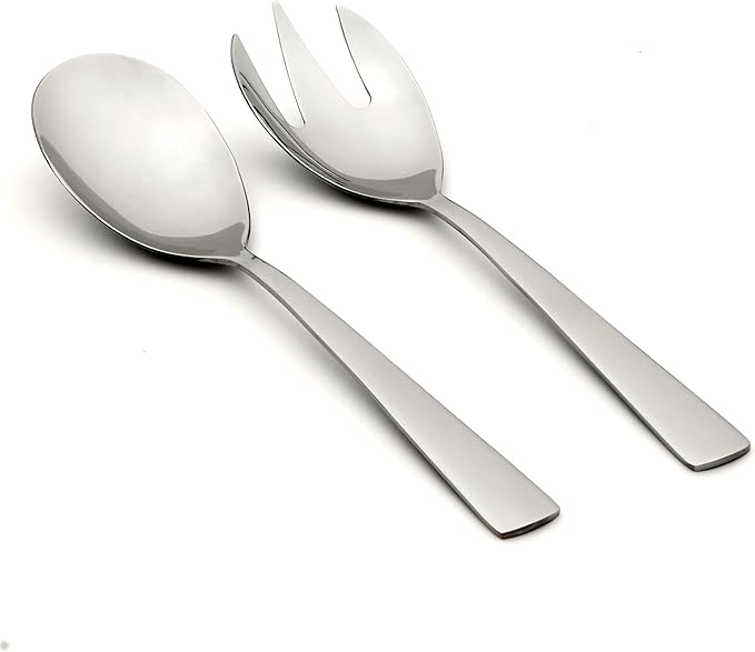 Oneida Nocha 2 Piece Everyday Flatware Salad, 18/0 Stainless Steel, Silverware Set