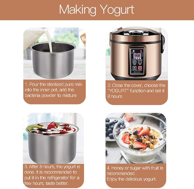 6L Black Garlic Fermenter,Yogurt Maker with Adjustable Temperature & Time Control,Kimchi machine,Sweet Rice Wine Maker Full Automatic,Natto Maker,FCC UL Listed