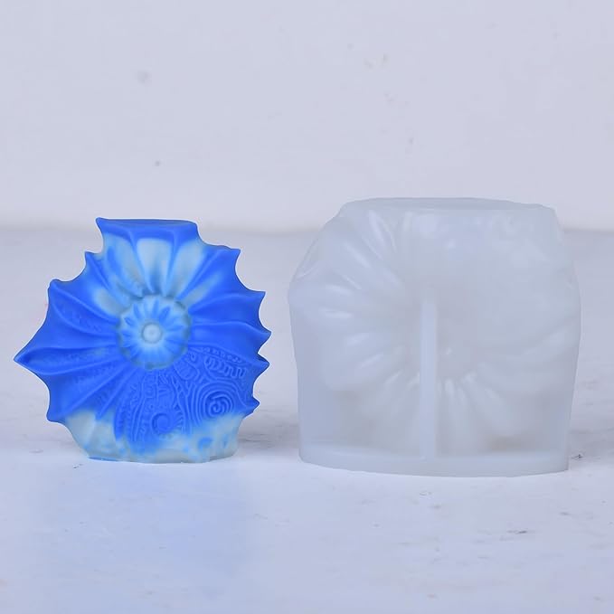 Conch Animal Shell Molds Silicone Wave Spiral Candle Mold - Silicone Resin Casting Molds for Candle & Resin & Soap Craft Supplies