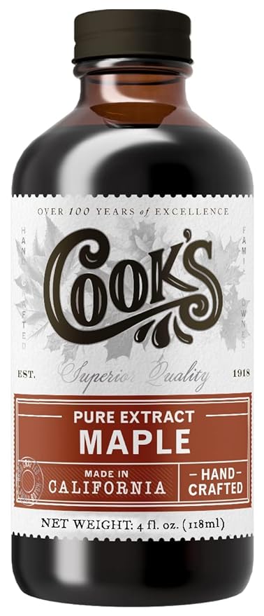 Cook's, Pure Maple Extract, All Natural Premium Maple Sap from Vermont's Finest Maple Trees, 4 oz