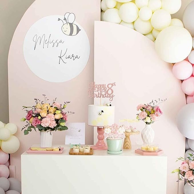 1 PCS Happy 8th Birthday Cake Topper Glitter Cheers to 8 Years Cake Pick Number 8 Fabulous Cake Decoration for 8th Birthday Party Decorations Supplies Rose Gold