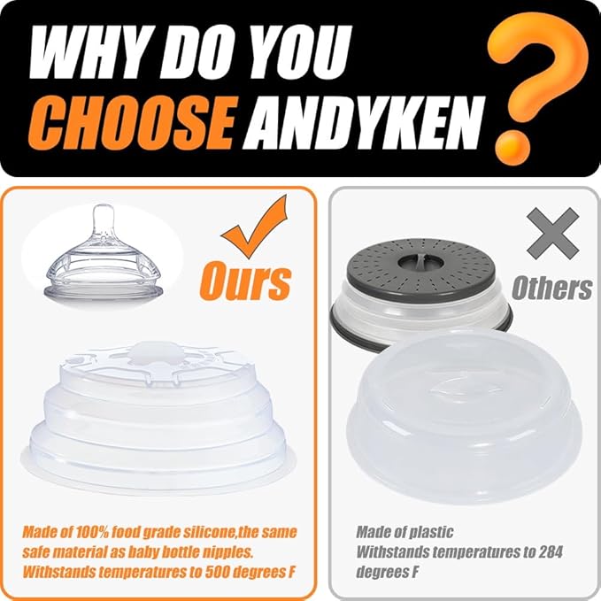 Microwave Dish Cover Microwave Cover for Food Microwave Splatter Cover - Silicone Microwave Plate Cover Dish Covers for Microwave Oven Cooking Anti-Splatter Guard Lid