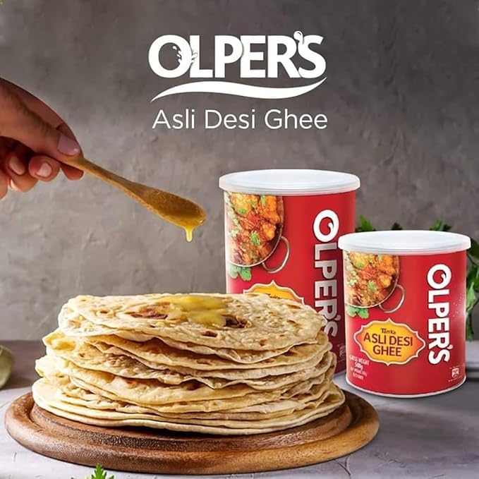 Olper's Tarrka Asli Desi Ghee 1 kg (35.27 Oz) | Pack of 6 | Authentic Clarified Butter | Ideal for Sautéing, Roasting, Baking and Curries