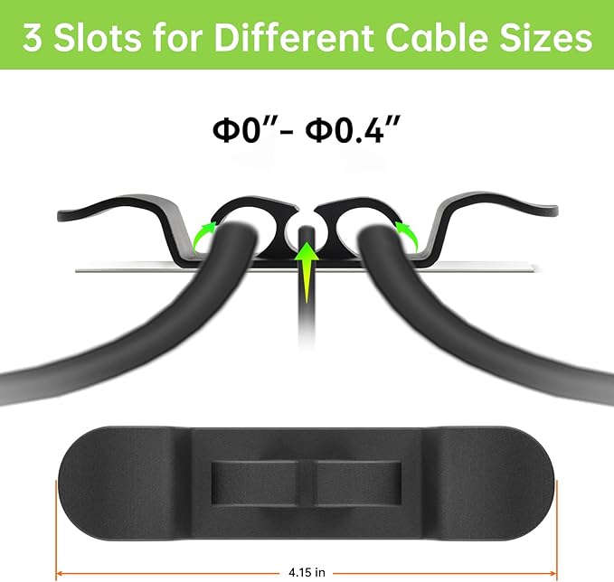 12PCS Cord Organizer for Appliances, Upgraded Kitchen Appliance Cord Wrap, Cord Holder Stick on Pressure Cooker, Coffee Maker, Air Fryer and Blender(6 Black + 6 White)