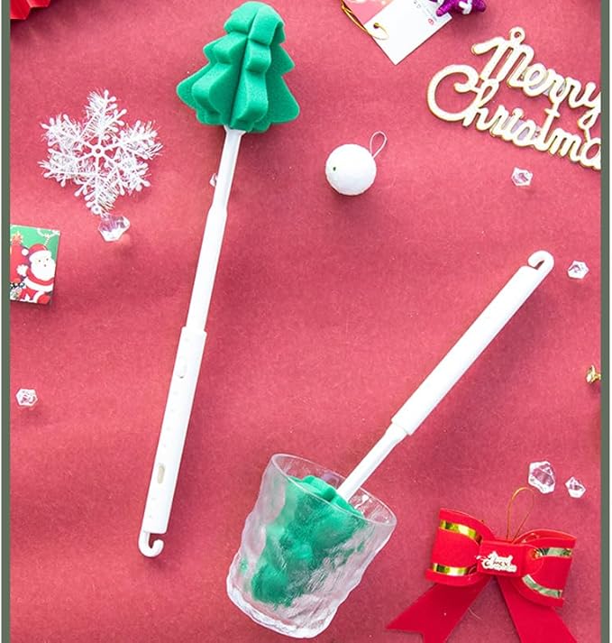 Bottle Soft Brushs Sponge Bottle Brushes Cleaning Brushs Set with Adjustable Handles 2 Pieces, for Wine Glasses and Bottles 2 Pcs Traceless Hook