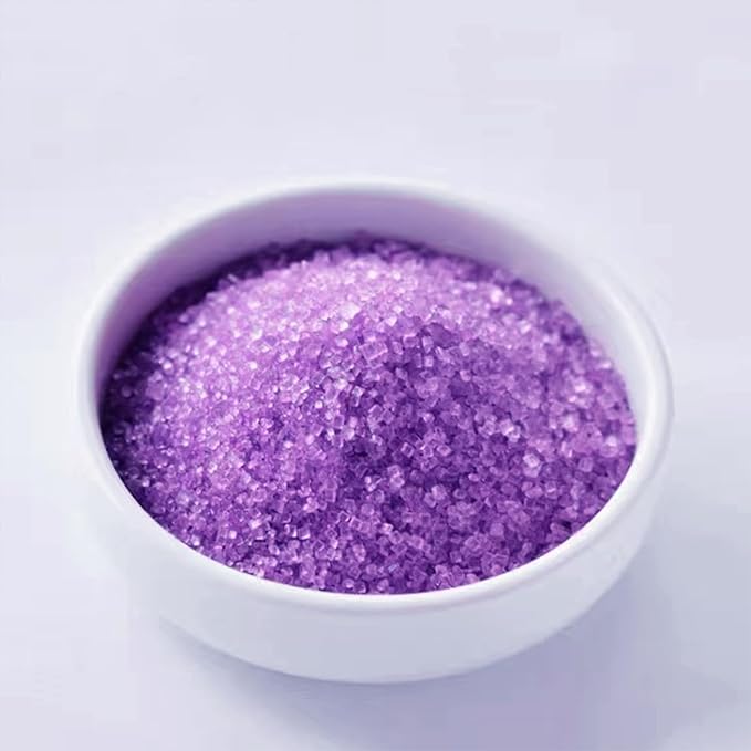 Sentovac Purple Sanding Sugar for Baking Edible Sparkling Sugar Sprinkles Coarse Sugar Crystals for Baking Topping Cake Cookie Cupcake Topper Ice Cream Decoration Supplies 3.2 OZ