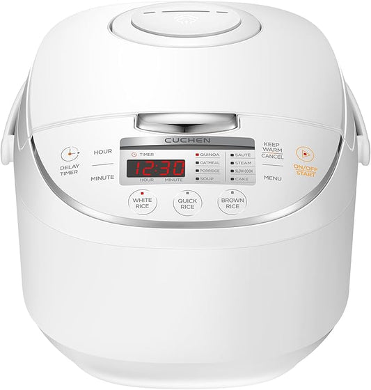 CRM-G0601WUS | 6 Person | Micom Rice Cooker 6 Cup (Uncooked), 1.4Quarts | 12 Cup (Cooked) Slow Cooker and Warmer | Direct Touch control | Nonstick Inner Pot | Delay Timer