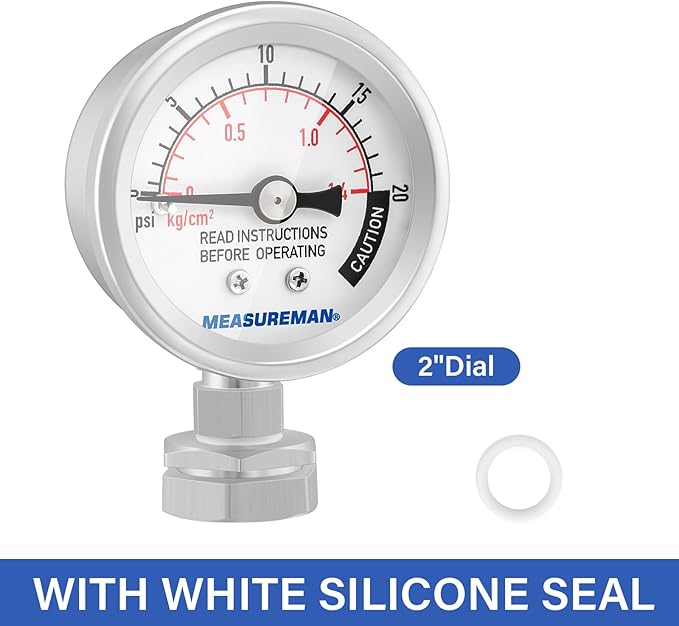 MEASUREMAN Stainless Steel Pressure Cooker Gauge_All Series (Accessory, Pressure Gauge - Fits 37 Quart)