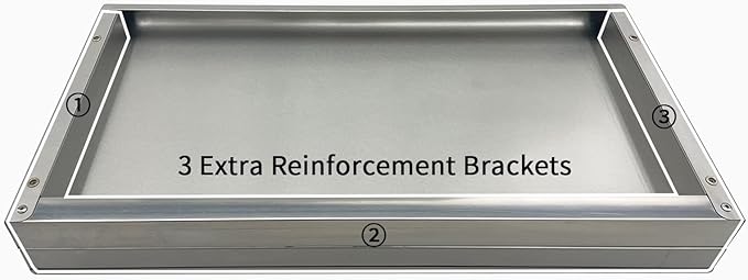 Stainless Steel Shelf 12"x24", Space-Saving Wall Mounted Shelving, 260lb Heavy Duty Steel Shelves with Easy-Clean Surface for Kitchen, Restaurant, Bar, Hotel (Commercial & Home Use)