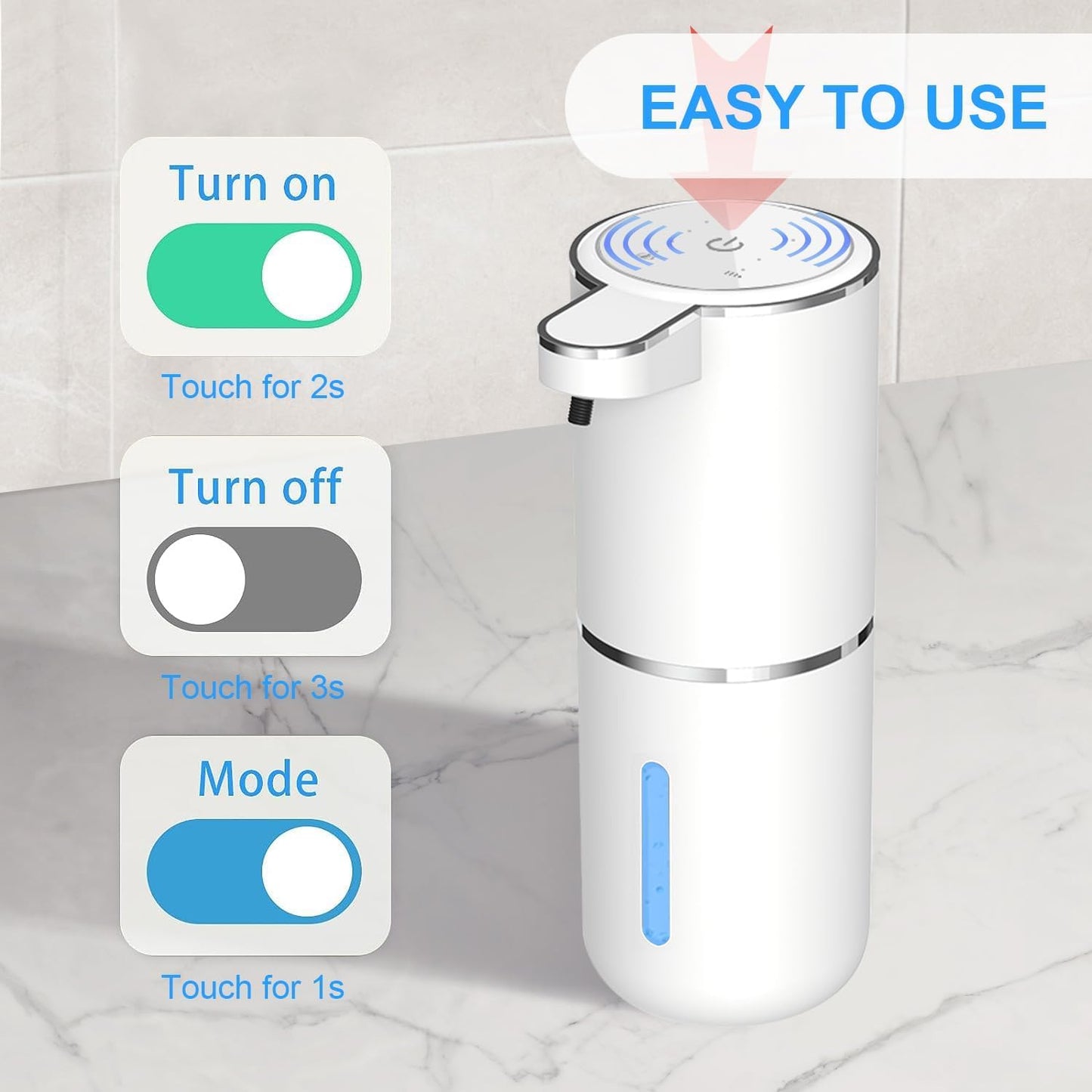 Automatic Liquid Soap Dispenser Bathroom Kitchen Dish Liquid Body Shampoo Shower Gel Hand Free Liquid Wall Mount Touchless Soap Dispenser 380ml Auto Liquid Dispenser Sylfu