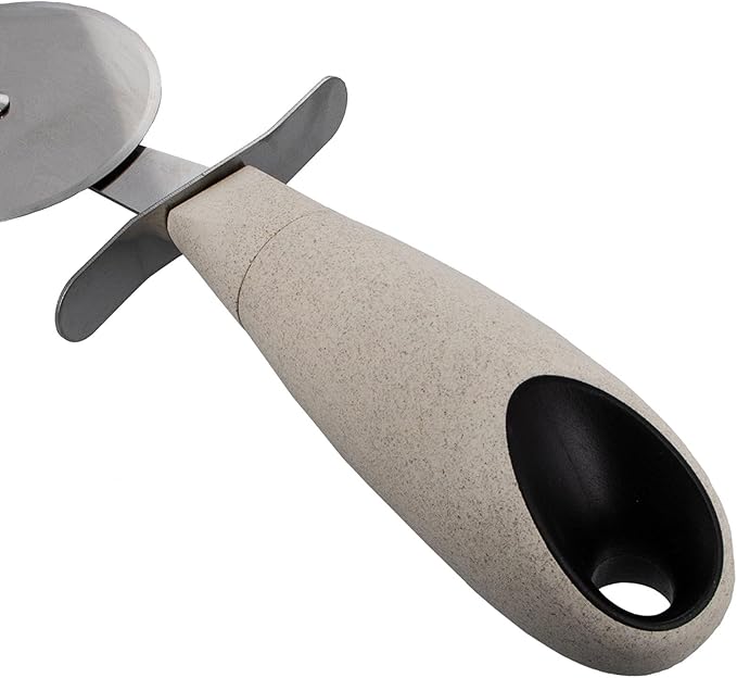Beille Cream Stainless Steel Wheat Straw Pizza Cutter Kitchen Utensil Home Goods