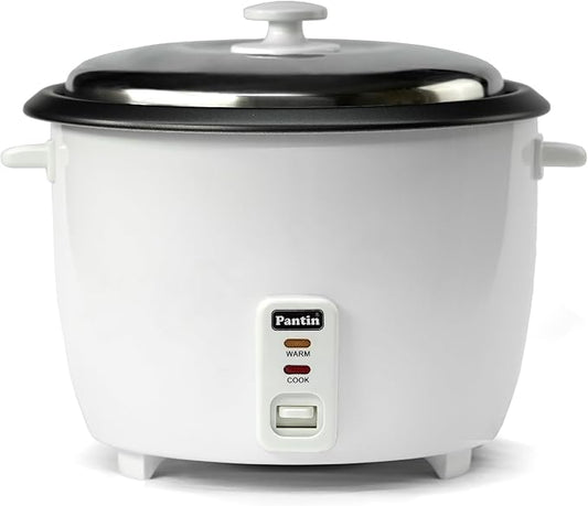 Pantin Commercial Electric Rice Cooker – 16 Cups Raw / 32 Cups Cooked Capacity w/Measuring Cup & Scoop – High-Efficiency Large Rice Cooker Commercial Rice Cooker for Restaurants, Hotels and Catering