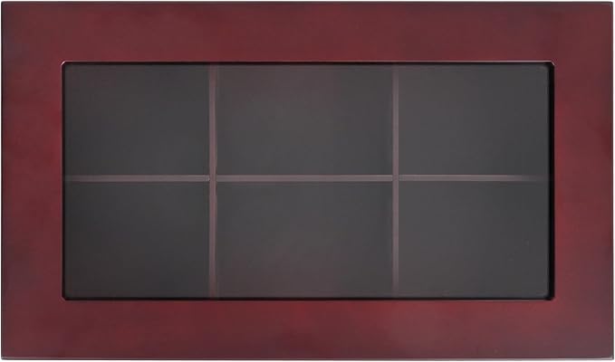 CIGAROL Luxury Wooden Tea Box Organizer – 6 Compartment Storage Chest with Scratch-Resistant Glass Lid – Ideal for Tea Bags, Coffee Pods, Spices, or Office Supplies