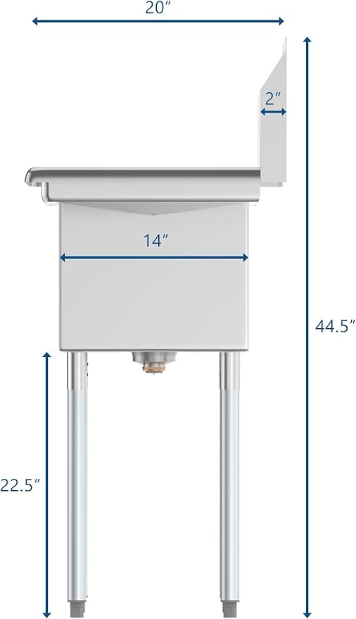KoolMore - SC101410-12B3 3 Compartment Stainless Steel NSF Commercial Kitchen Sink with Right and Left Drainboards - Bowl Size 10" x 14" x 10", Silver
