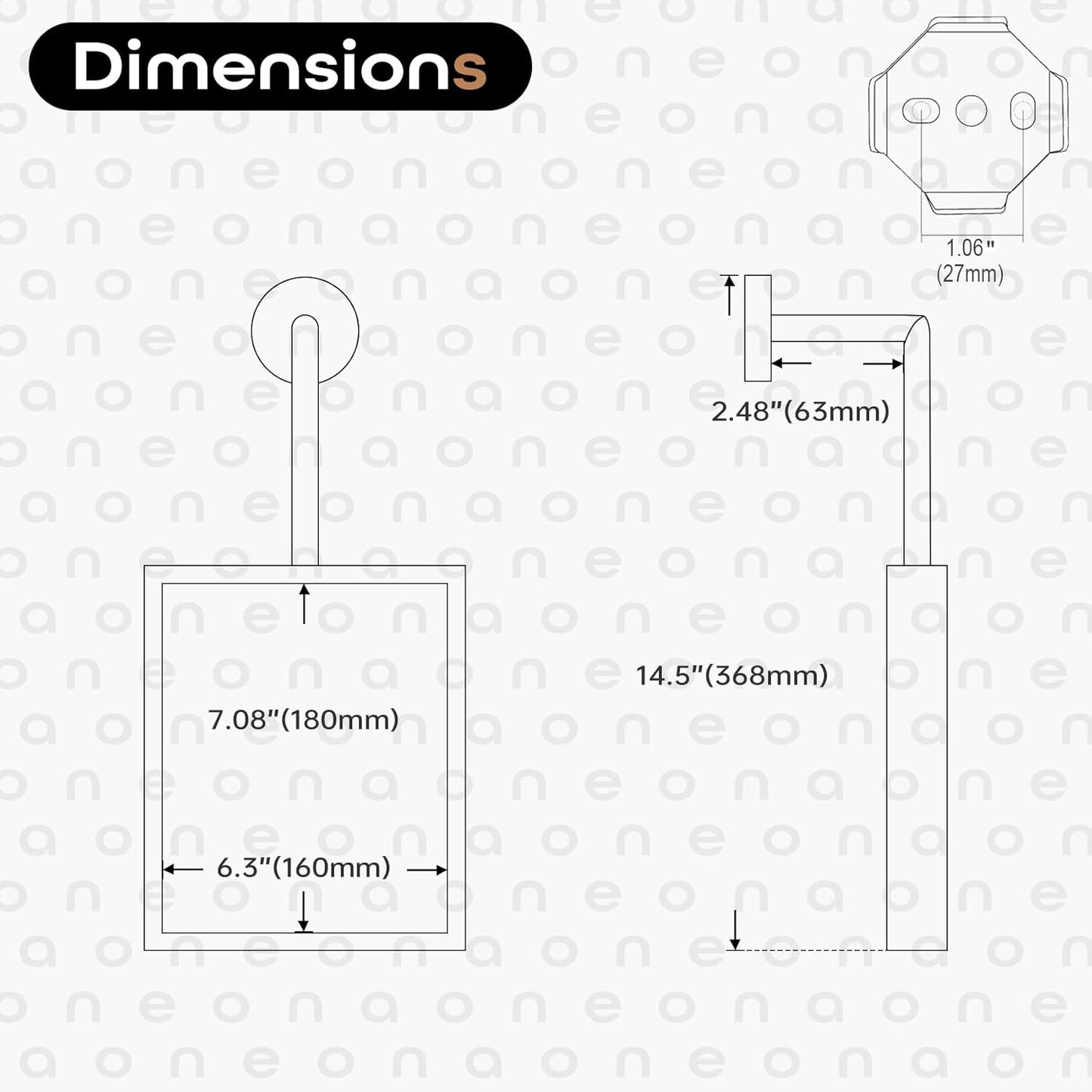 Towel Rack Black Hand Towel Ring Holder for Bathroom Wall Mount Stainless Steel Towels Hanger for Bathroom and Kitchen Decor, AN3005MB