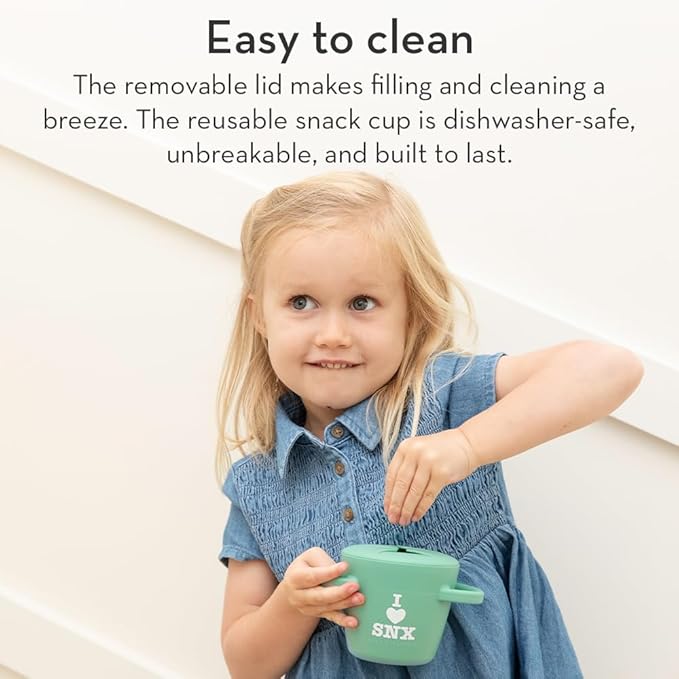 Bella Tunno Snack Cups for Toddlers, Silicone Spill Proof Food Container with Lid, Babies & Kids 6-12 Months, Got Snacks