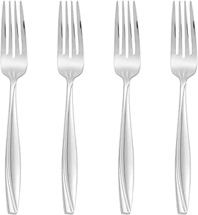 Oneida Camlynn Everyday Flatware Salad Forks, 0.20 LB, Metallic