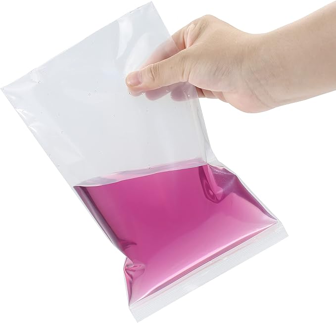 13" x 15" Large Thick 2.4 Mil Clear Zip Seal Lock Poly Bags Reclosable Plastic Bags Clothing T-Shirts Shoes Toys Snack Zipper Bag (30 Pack)