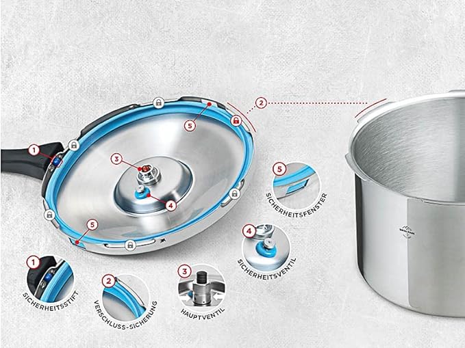 Kuhn Rikon Duromatic Stainless-Steel Saucepan Pressure Cooker - 3.7-Qt