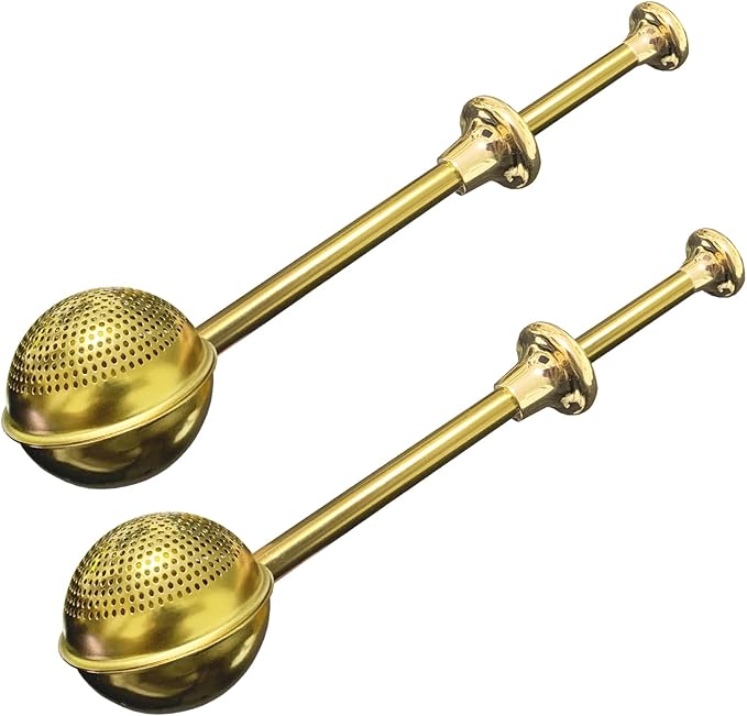 JETKONG Baker's Dusting Wand for Sugar, Flour and Spices, Stainless Steel Powdered Sugar Shaker Duster Sifter, Set of 2 (Gold)