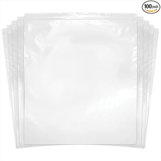 SNL Quality Zipper Lock Extra Large Jumbo '2 Gallon' Reclosable Clear Disposable Plastic Bags, Strong | 13" X 15" - 2 MIL - 100 Bags