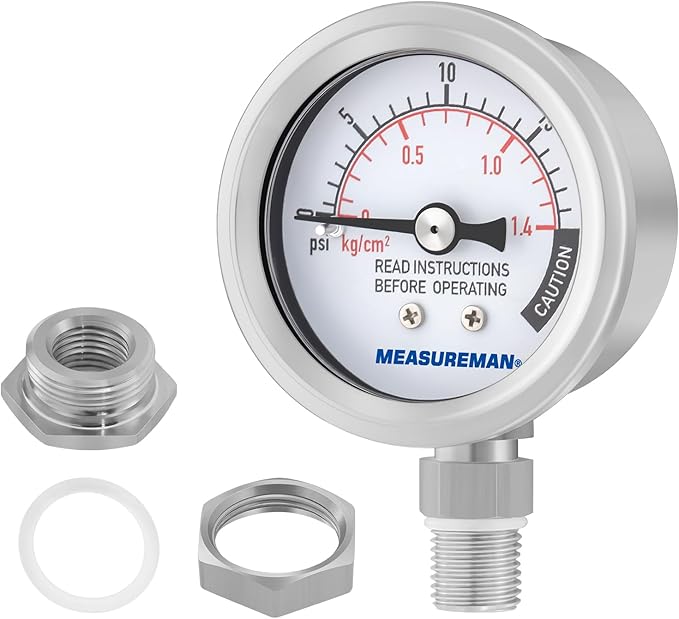MEASUREMAN Stainless Steel Pressure Cooker Gauge_All Series (Accessory, Pressure Gauge - Fits 37 Quart)