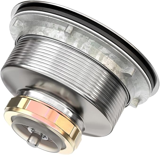 KONE 3-1/2 Inch Kitchen Sink Drain Strainer Assembly Made by All Stainless Steel with Strainer Basket/Drain Stopper, Replacement for Standard Commercial Drains