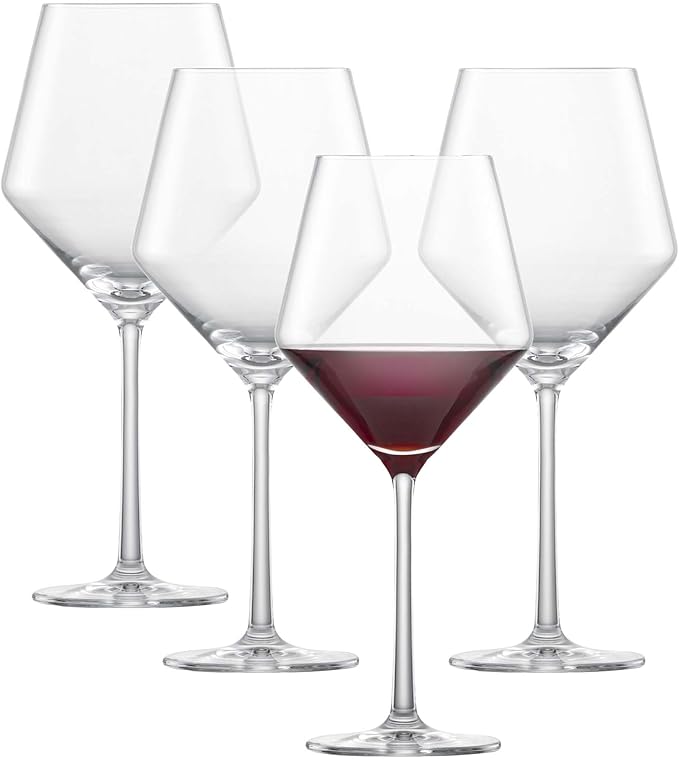 ZWIESEL GLAS Pure Beaujolais Red Wine Glasses (Set of 4), Wine Glasses for Red Wine, Dishwasher-Safe Machine-Made Tritan Crystal Glasses, Made in Germany (16 Ounce)