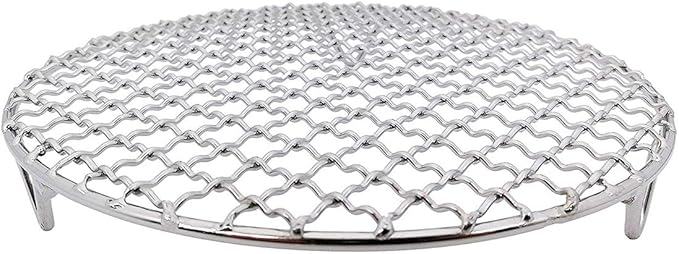 Versatile Round 304 Stainless Steel Cooling Rack Baking,Heat Resistant Rust Proof Sturdy Durable Dia 9.8"