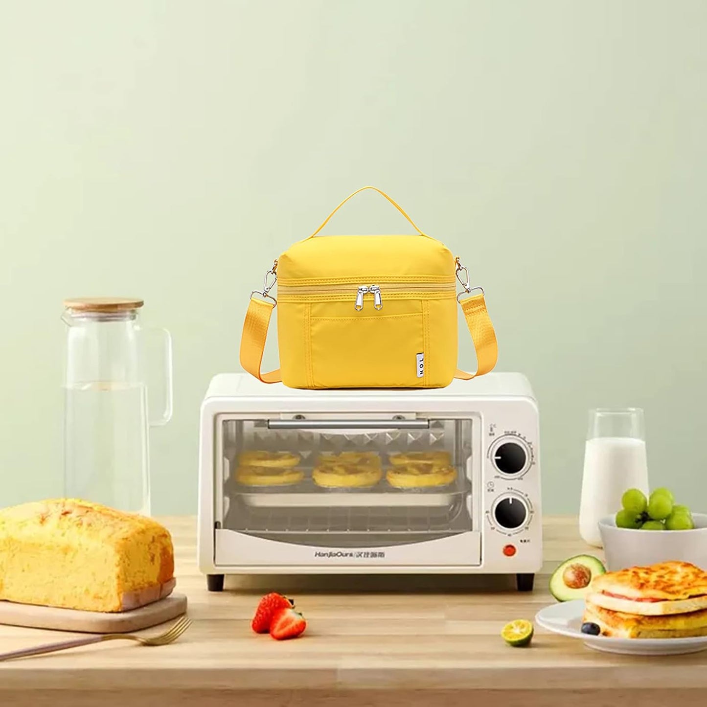 NOL Natural Organic Lifestyle Insulated Lunch Bags for Women Cooler Bag Lightweight Nylon Waterproof Lunch Box For Work