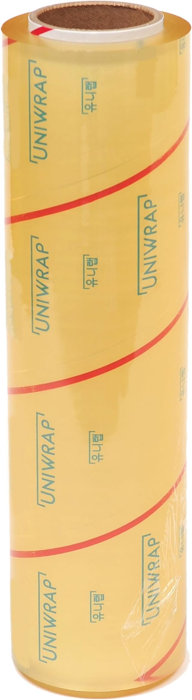 VisionTechShop Uniwrap 1 roll of Food wrapping Plastic Cling Meat Film for Manual & Automatic Overwrap, 13 micron, 18" x 3379', MADE IN KOREA