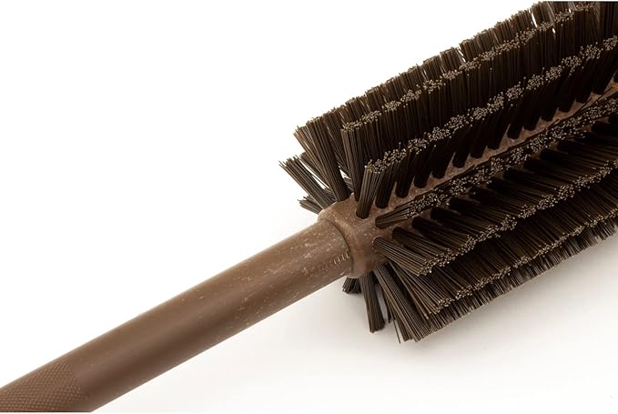 SPARTA Large Water Bottle Brush Ideal for Wide-Mouth Jars, Bottles and Tumblers, Dishwashing Tool with Handle for Home and Commercial Kitchens, Plastic, 16 Inches, Brown, (Pack of 4)